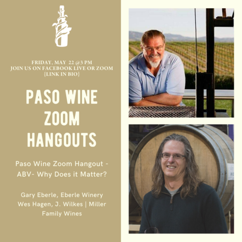 Zoom Paso Wine Hangout - Gary Eberle and Wes Hagen ABV Alcohol - Why Does it Matter? Photo